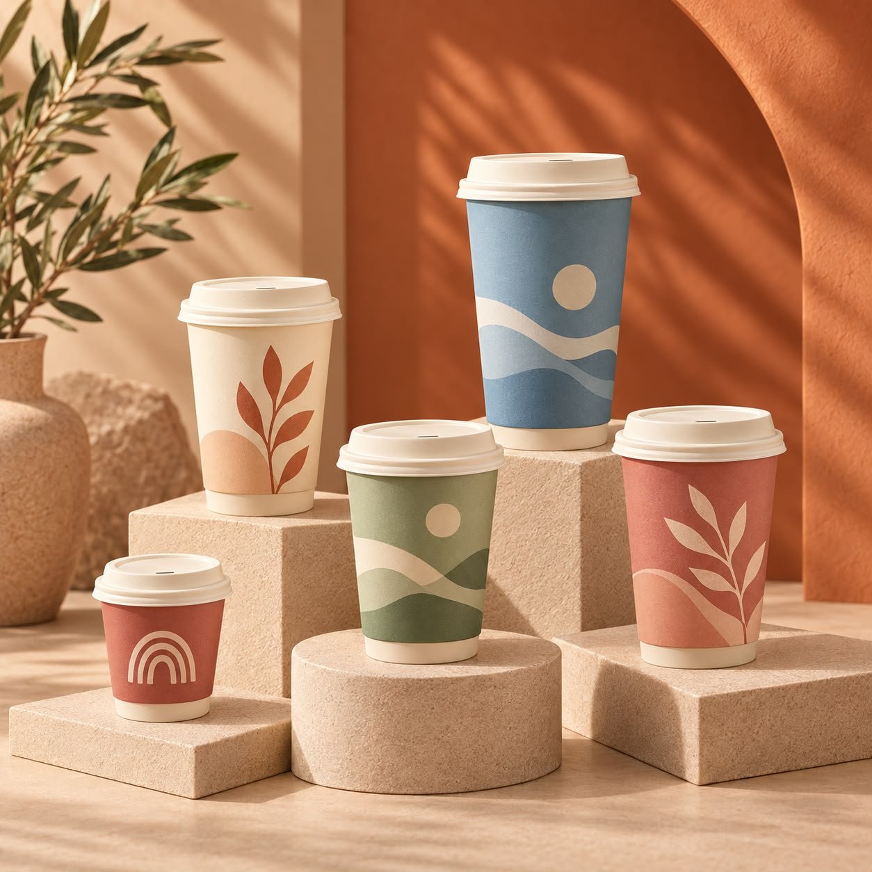 Double-wall coffee cups